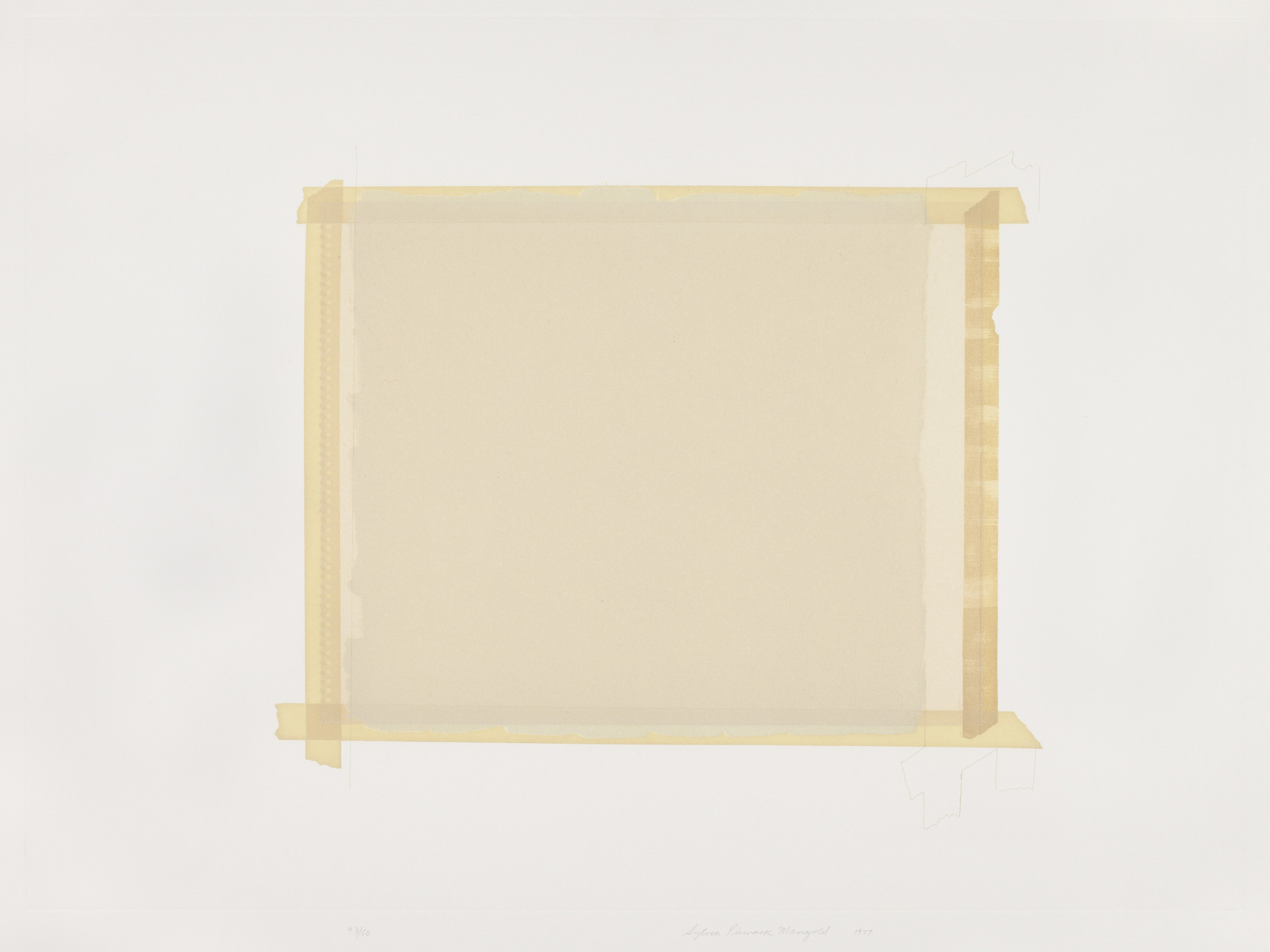 Sylvia Plimack Mangold. Paper Under Tape, Paint Over Paper