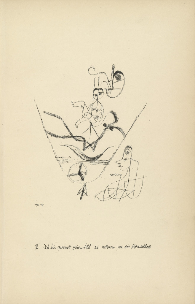 I Am Sent to Relieve Mankind of a Nightmare (plate facing page 32) from Potsdamer Platz oder Die Nächte des neuen Messias. Ekstatische Visionen (Potsdamer Platz or The Nights of the New Messiah. Ecstatic Visions)
