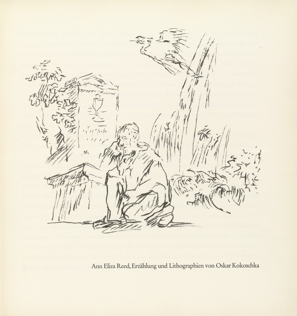Self-Portrait of the Artist Lost in Thought in Front of Gravestone (Selbstbildnis des vor einem Grabstein in Gedanken versunkenen Künstlers) (title page) from Ann Eliza Reed