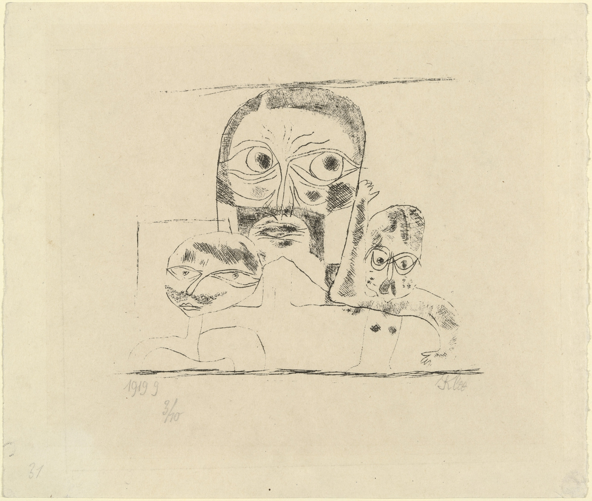 Paul Klee. Three Heads (Drei Köpfe)