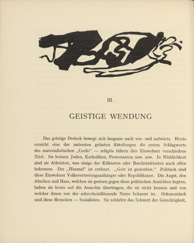 Reclining Couple (Liegendes Paar) (headpiece, page 16) from Über das Geistige in der Kunst (Concerning the Spiritual in Art)