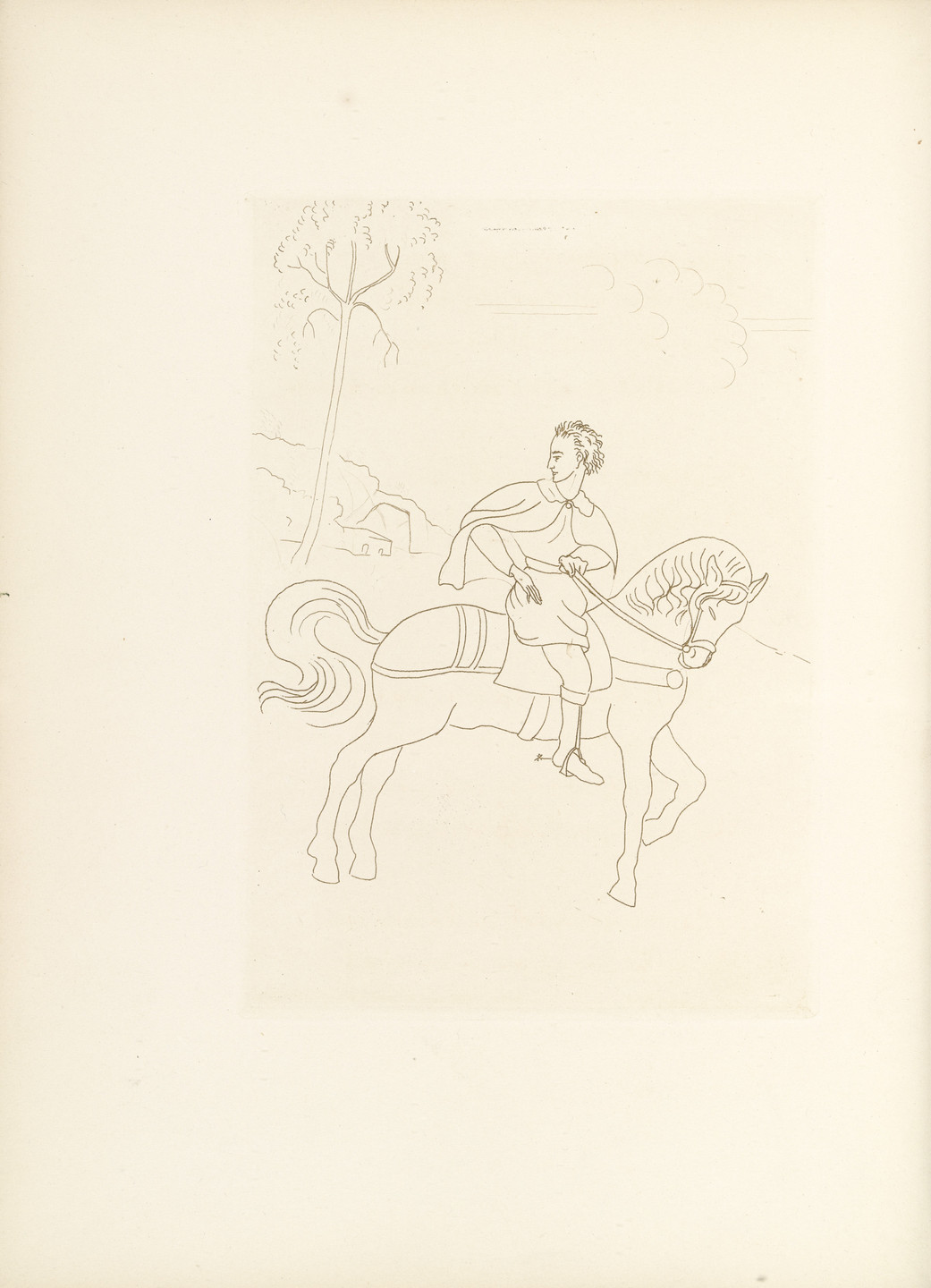 Othon Coubine (or Otakar Kubin). Untitled (plate, folio 12) from Ten Sonnets. 1924
