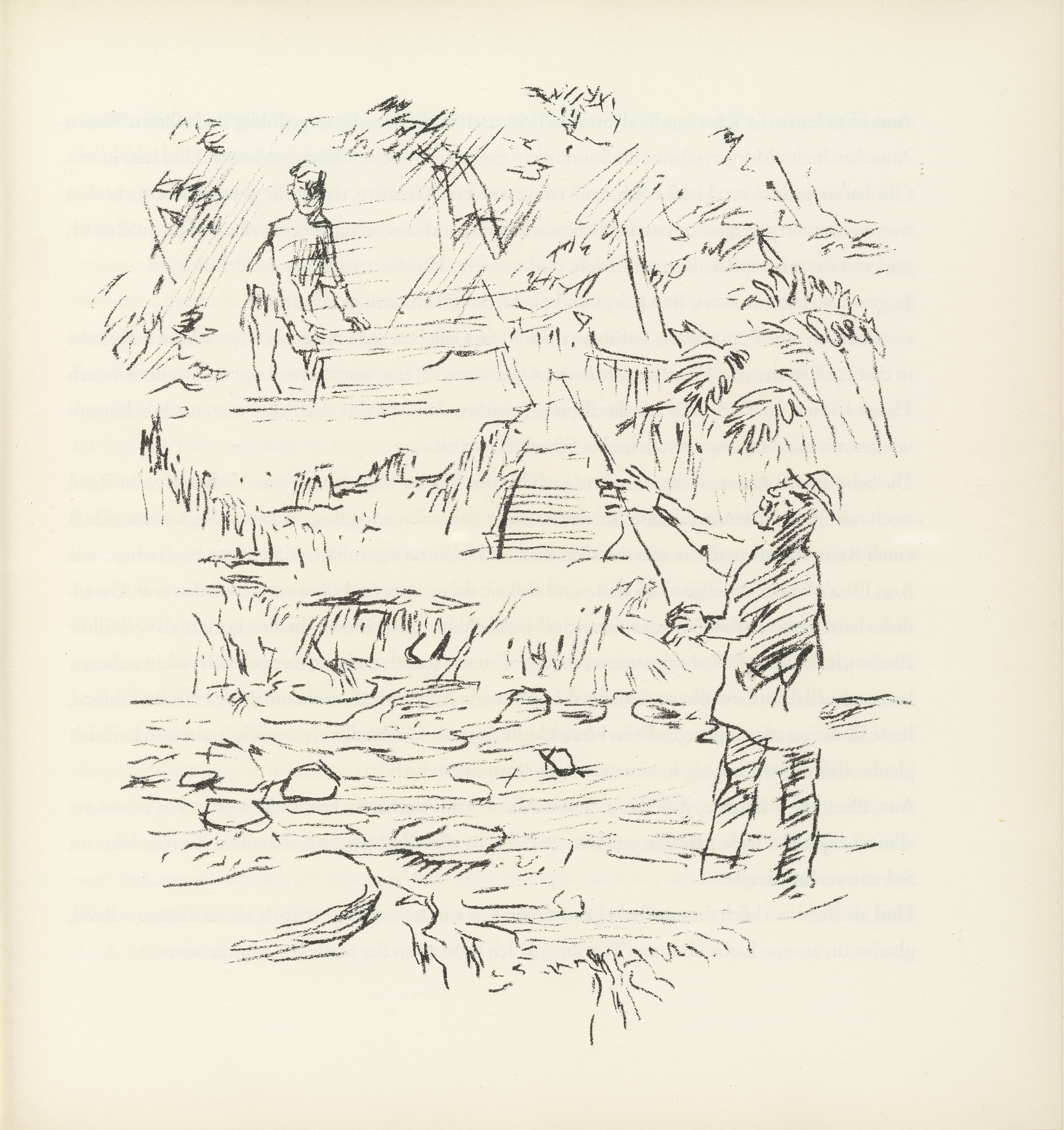 Oskar Kokoschka. Reed Fishing (Reed beim Angeln) (plate, folio 11) from Ann Eliza Reed