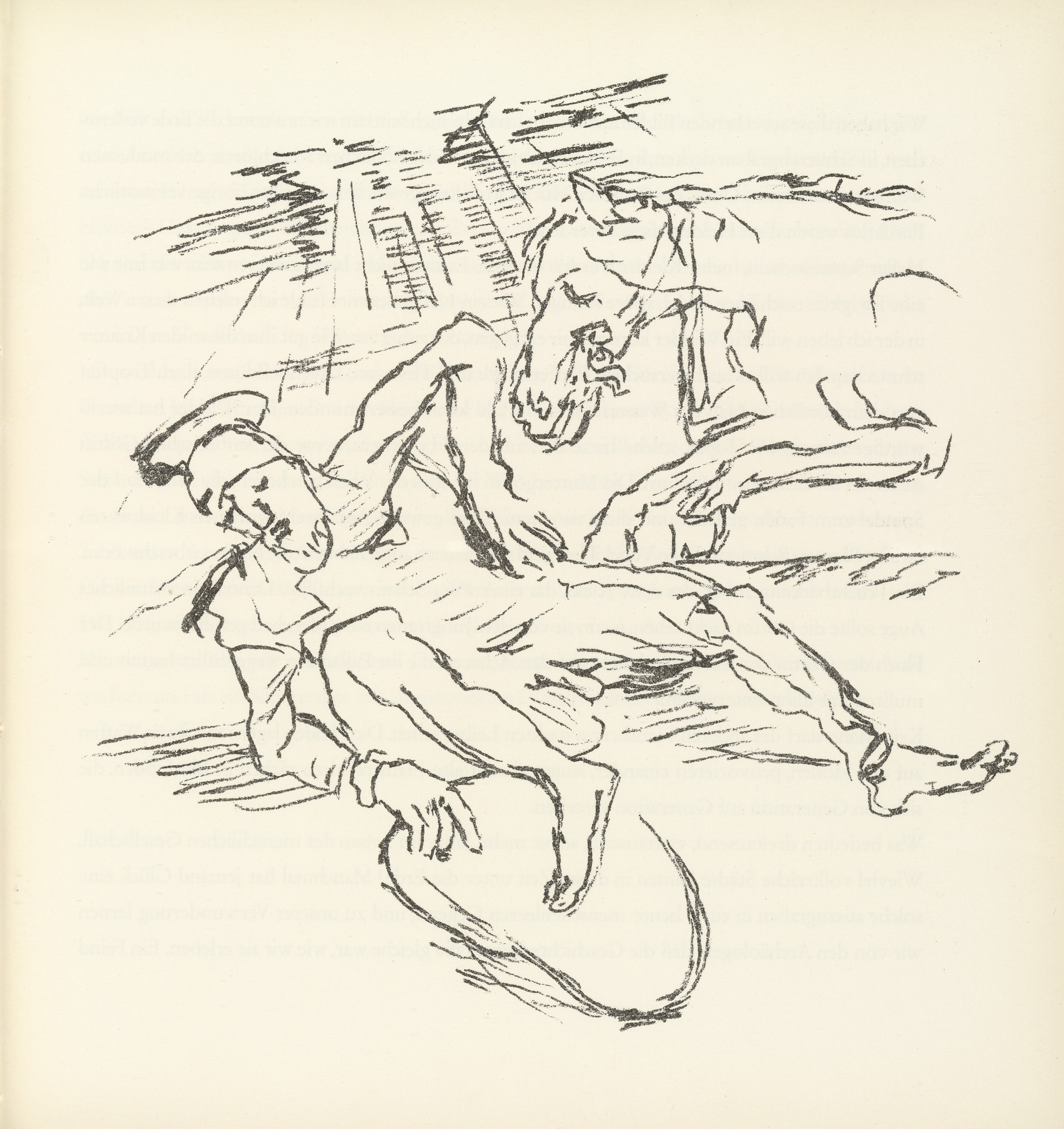 Oskar Kokoschka. Dying Warrior (Sterbender Krieger) (plate, folio 18) from Ann Eliza Reed