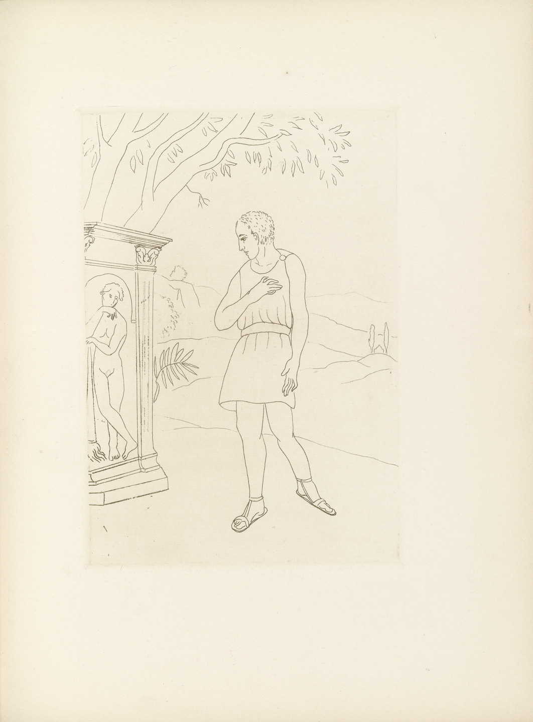 Othon Coubine (or Otakar Kubin). Untitled (plate, folio 15) from Ten Sonnets. 1924