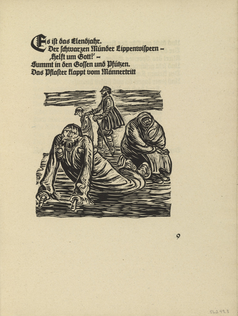 Cripple, Blind Man and Old Beggar Woman (Lahmer, Blinder und bettelnde Alte (in-text plate, page 9) from Der Kopf (The Head)