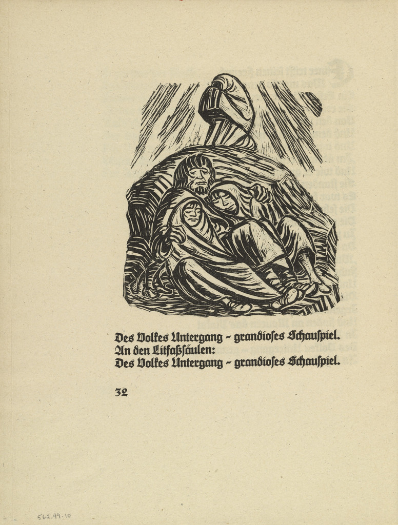 Downfall (Untergang) (in-text plate, page 32) from Der Kopf (The Head)