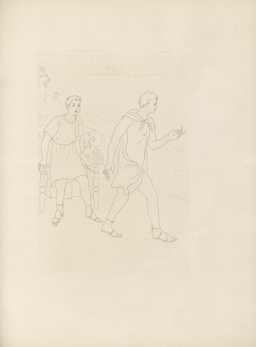 Othon Coubine (or Otakar Kubin). Untitled (plate, folio 19) from Ten Sonnets. 1924