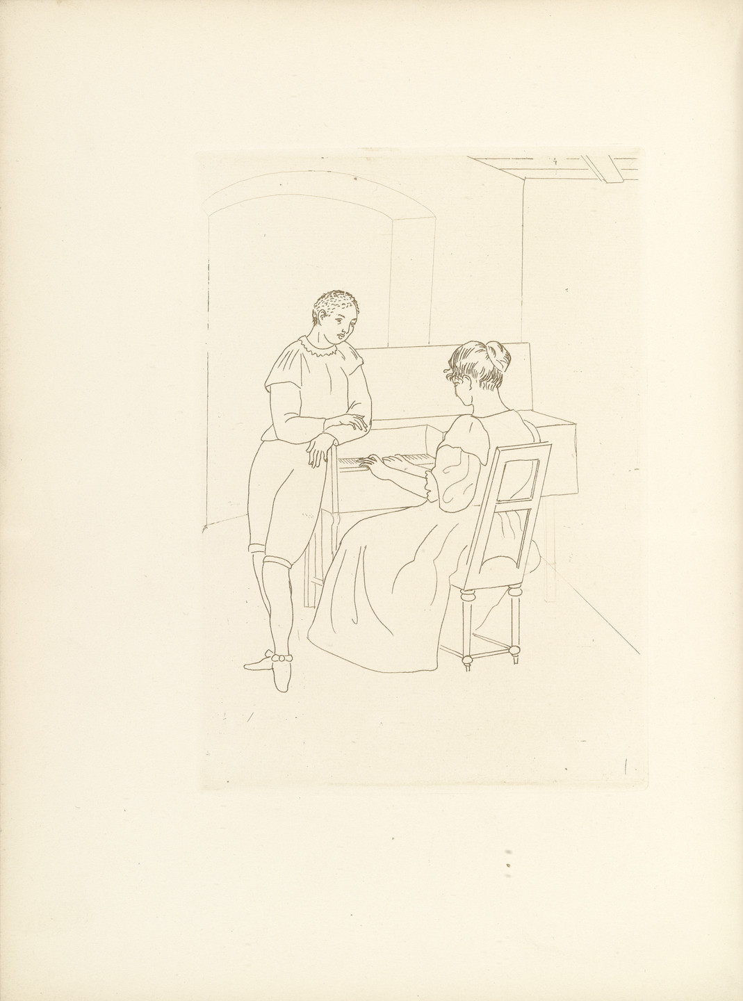 Othon Coubine (or Otakar Kubin). Untitled (plate, folio 20) from Ten Sonnets. 1924