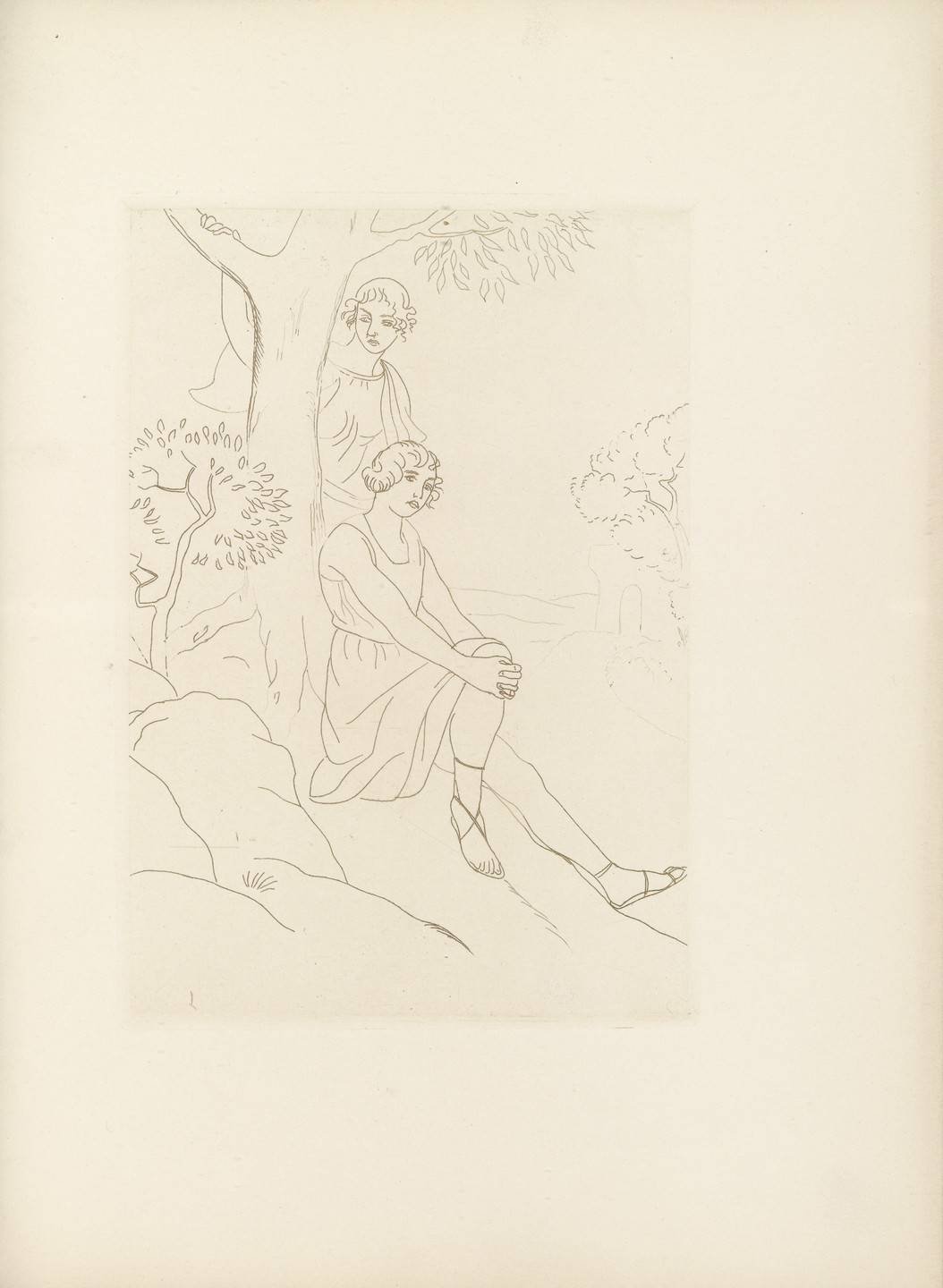 Othon Coubine (or Otakar Kubin). Untitled (plate, folio 23) from Ten Sonnets. 1924