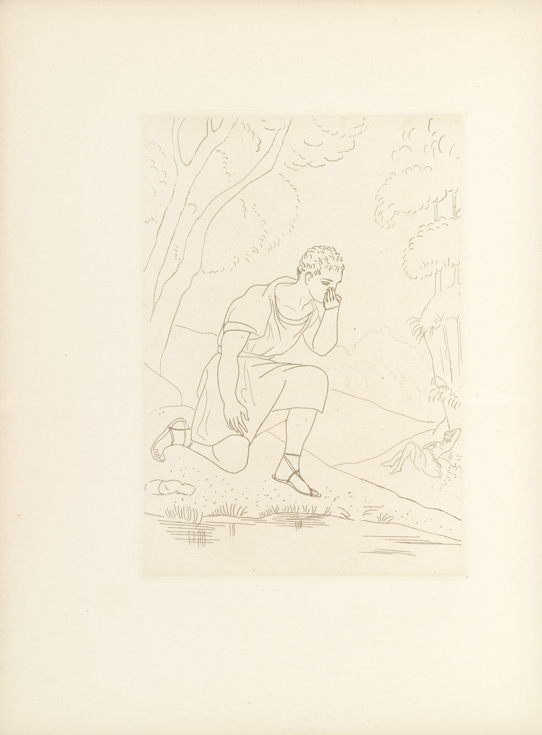 Othon Coubine (or Otakar Kubin). Untitled (plate, folio 24) from Ten Sonnets. 1924
