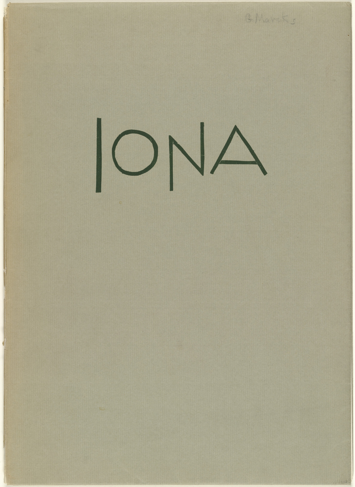 Gerhard Marcks. Jonah (Jona)
