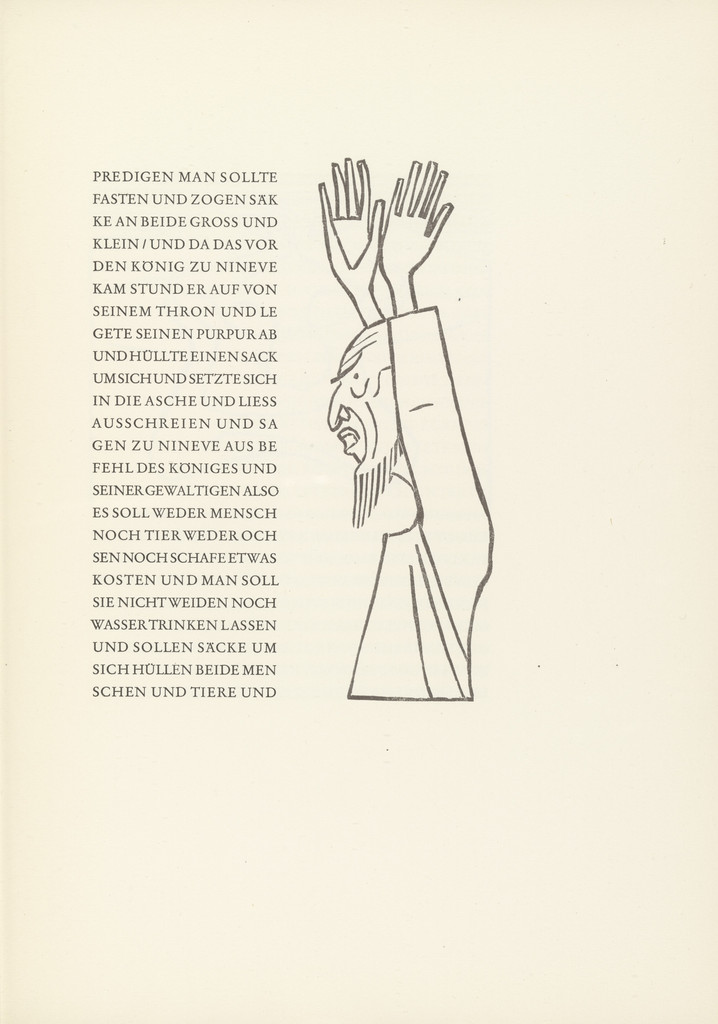 The Prophet When Giving a Sermon (Der Prophet als Bußprediger) from Jonah (Jona), Gerhard Marcks, (1950)