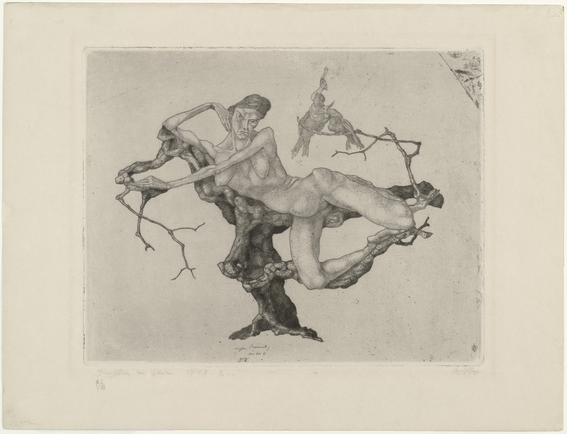 Paul Klee. Virgin in the Tree (Jungfrau im Baum) from the series Inventions (Inventionen). 1903