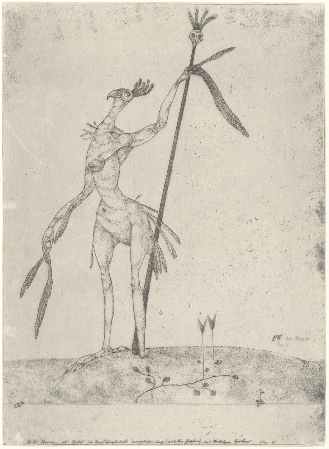 Paul Klee. Aged Phoenix (Greiser Phoenix) from the series Inventions (Inventionen). 1905