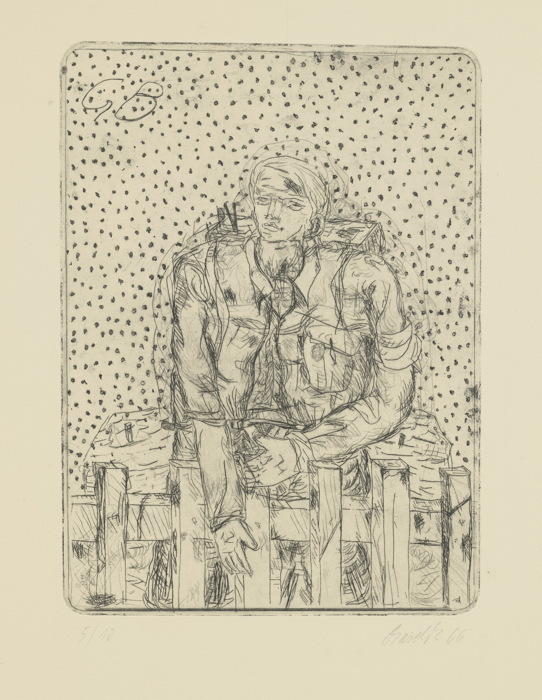 Georg Baselitz. Untitled. 1966, published 1974