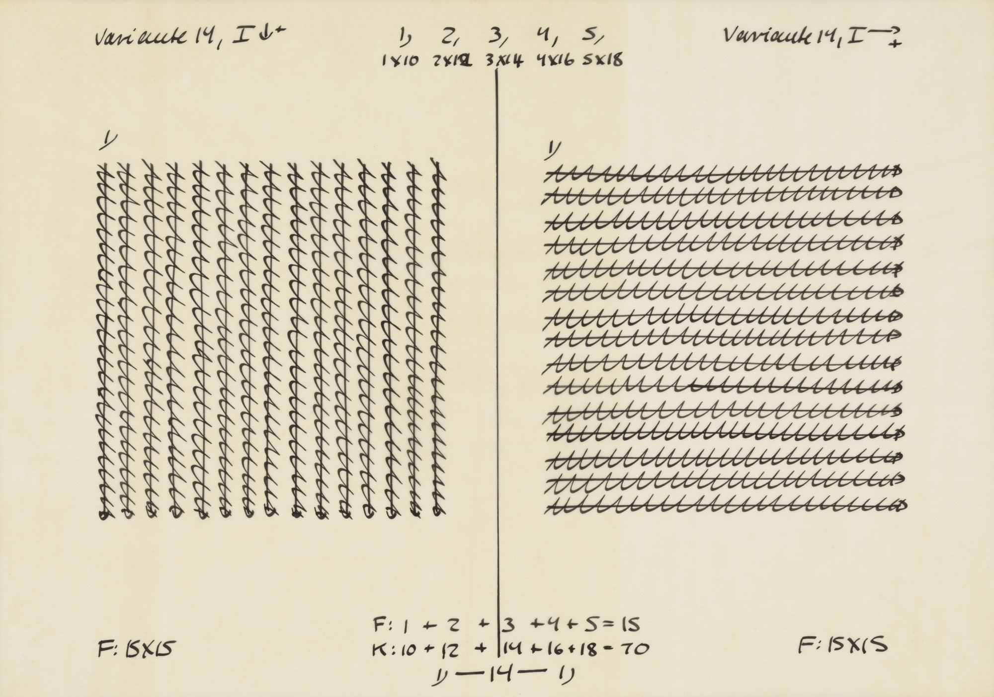 Hanne Darboven. Untitled. c. 1972
