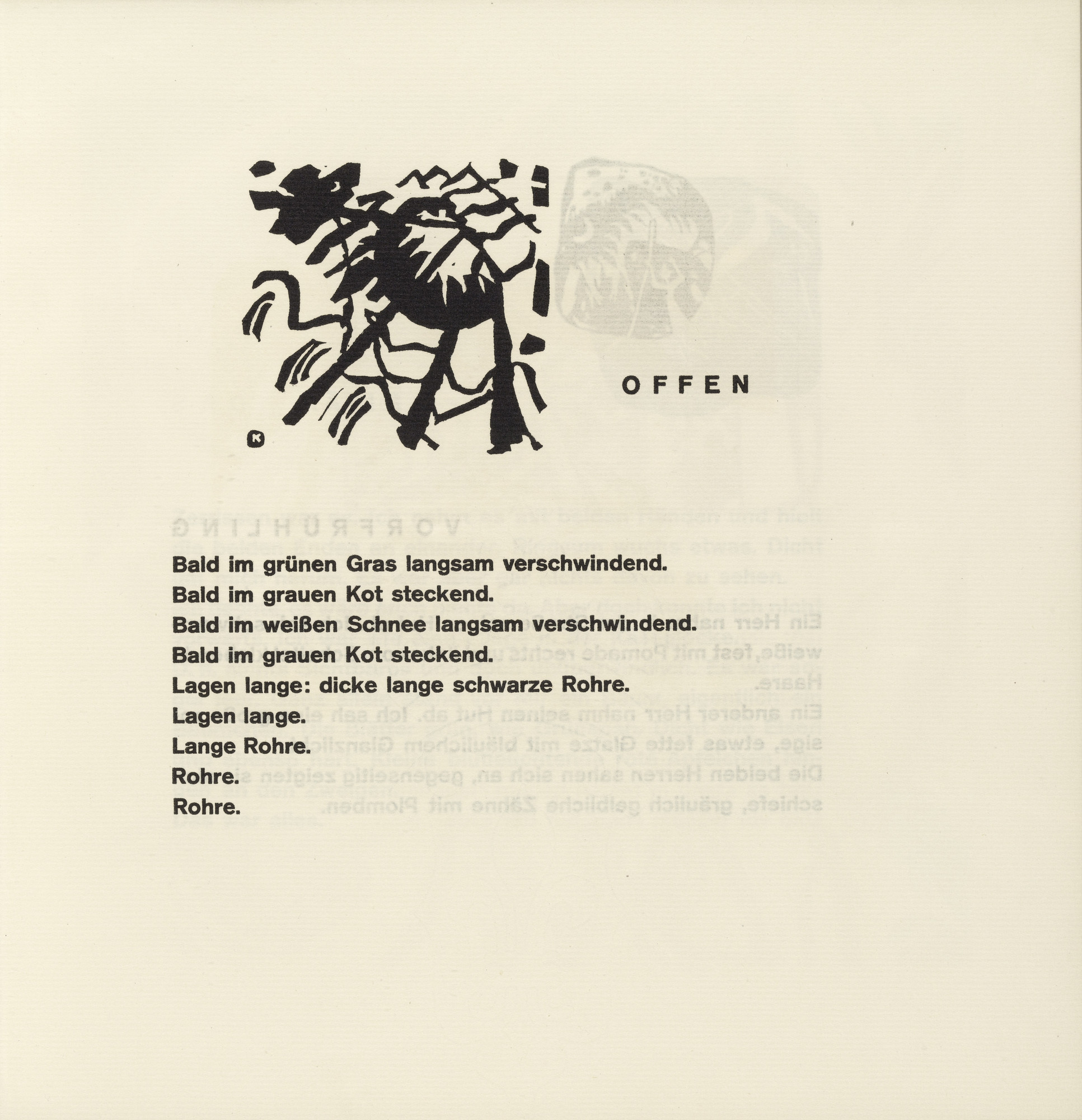 Vasily Kandinsky. Vignette next to "Open" (Vignette bei "Offen") (headpiece, folio 14) from Klänge (Sounds)