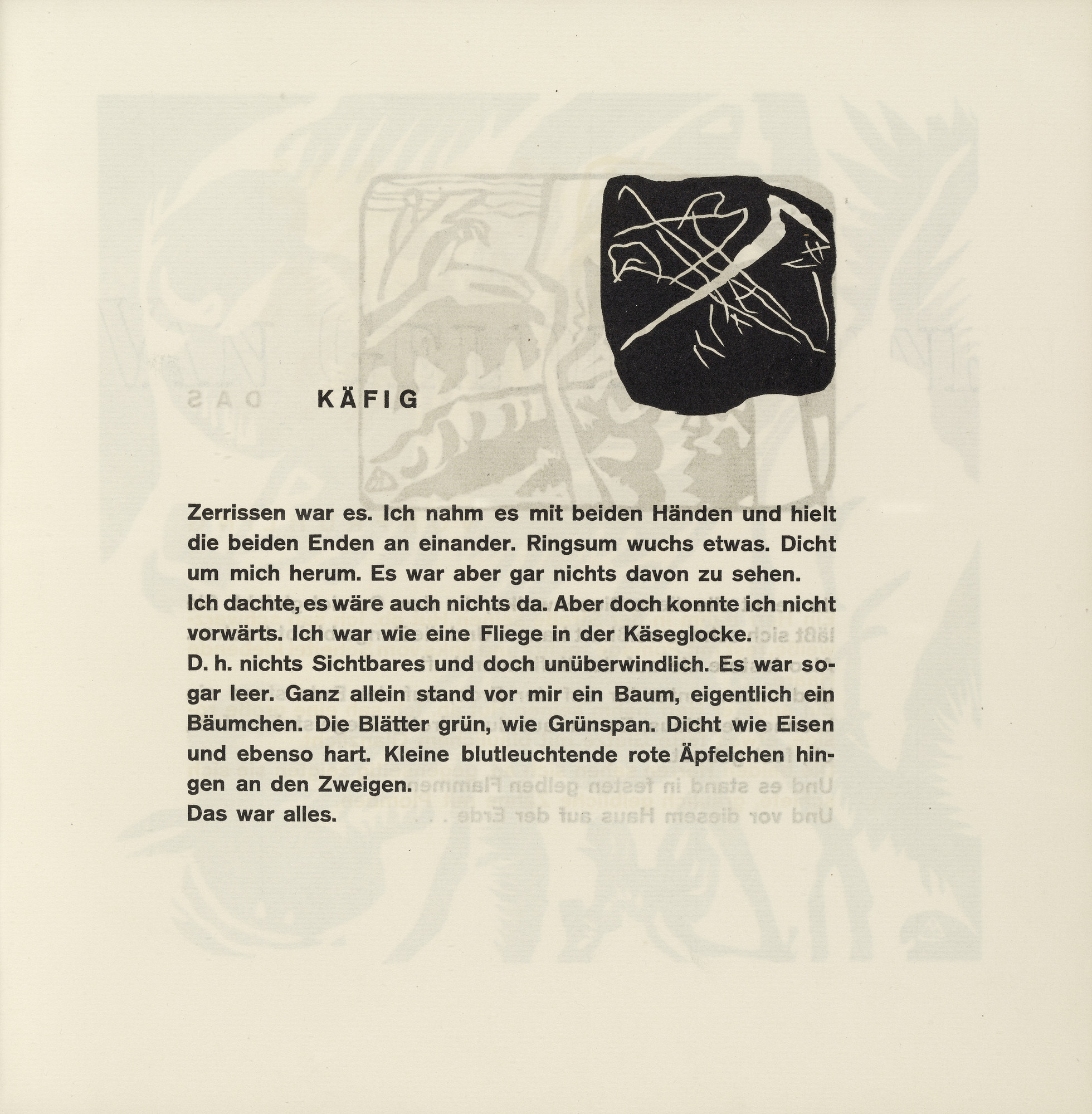 Vasily Kandinsky. Vignette next to "Cage" (Vignette bei "Käfig") (headpiece, folio 15) from Klänge (Sounds)