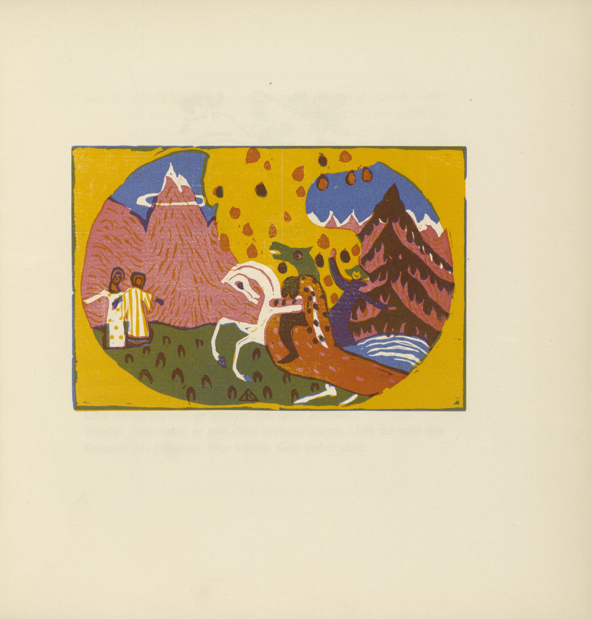 Vasily Kandinsky. Mountains (Berge) (plate, folio 35) from Klänge (Sounds)