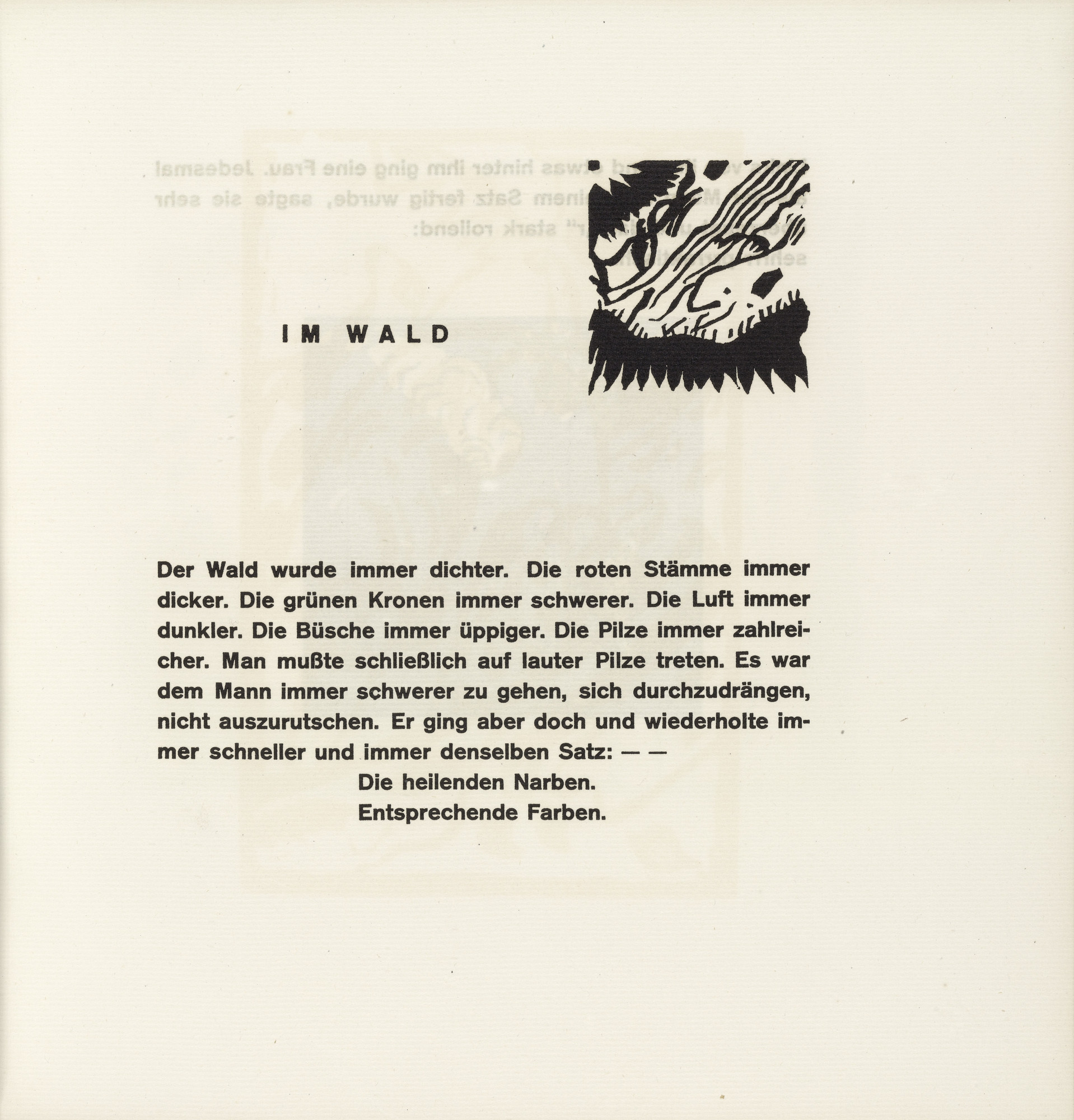 Vasily Kandinsky. Vignette next to "In the Woods" (Vignette bei "Im Wald") (headpiece, folio 38) from Klänge (Sounds)