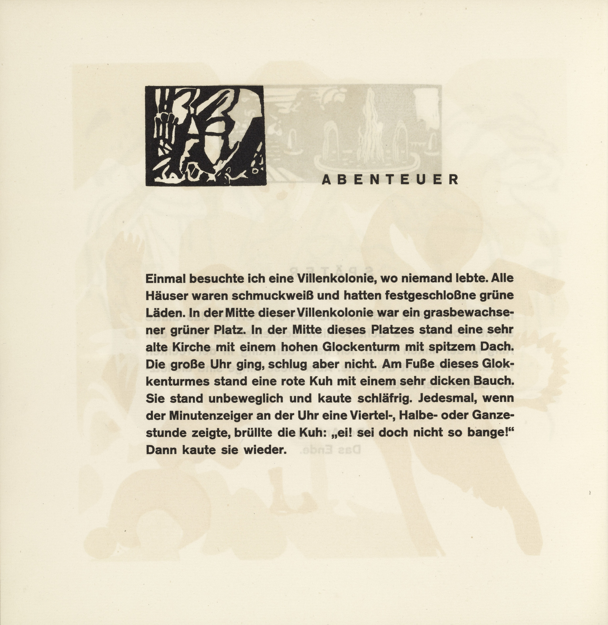 Vasily Kandinsky. Vignette next to "Adventure" (Vignette bei "Abenteuer") (headpiece, folio 45 verso) from Klänge (Sounds)