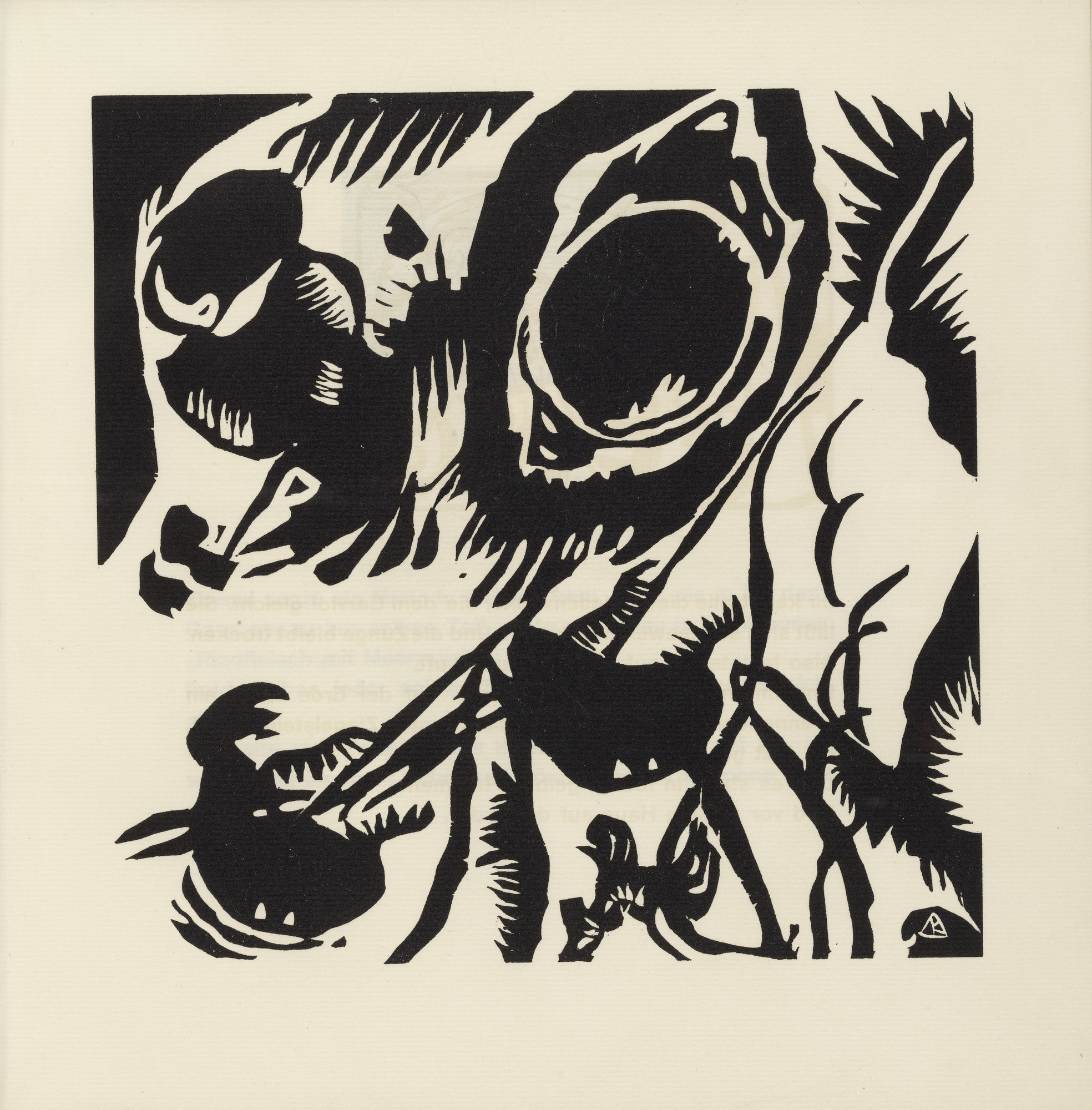 Vasily Kandinsky. Motif from Improvisation 25 (Motiv aus Improvisation 25) (plate, folio 16) from Klänge (Sounds)