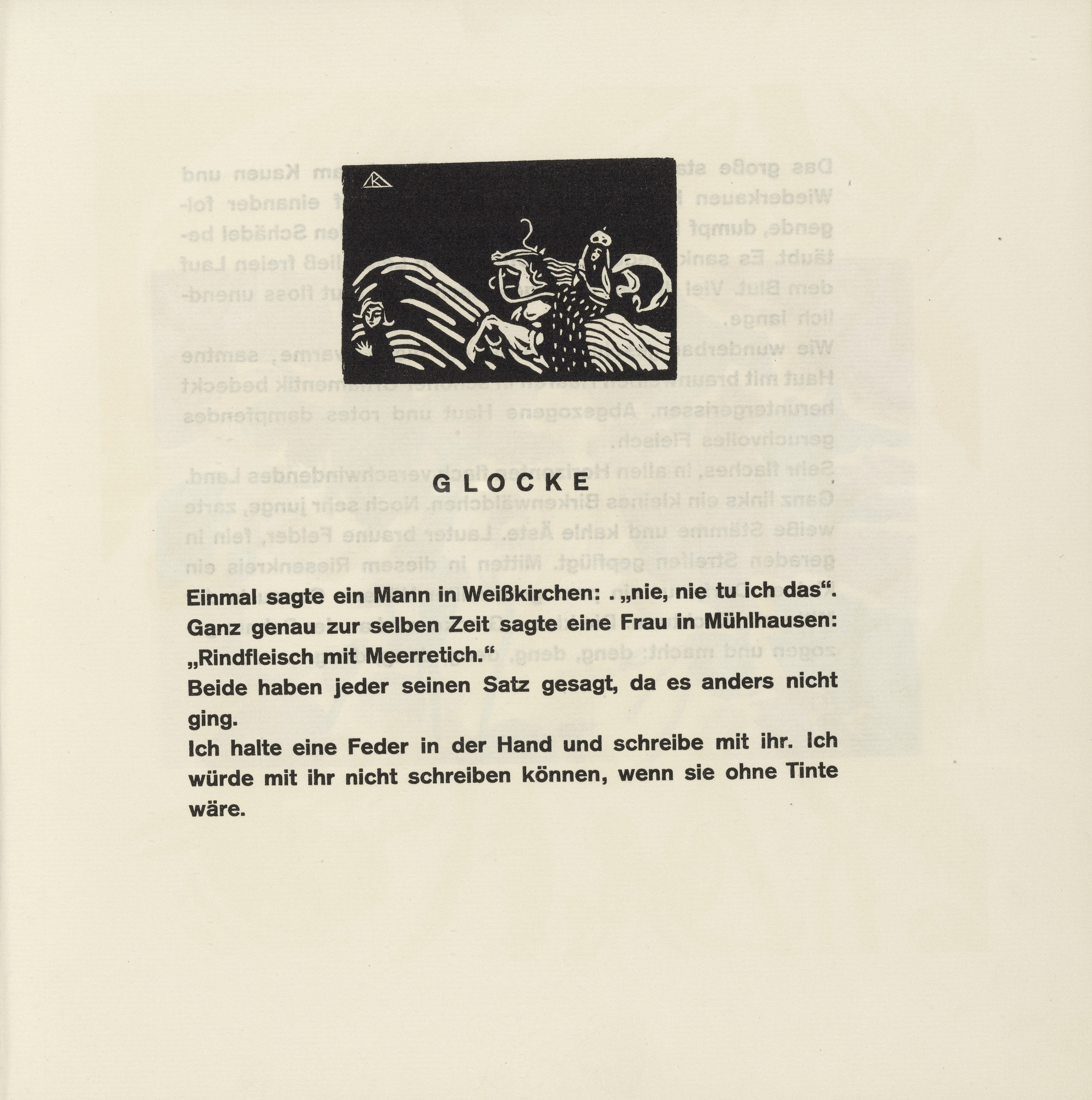 Vasily Kandinsky. Rider and Child (Reiterin und Kind) (headpiece, folio 17) from Klänge (Sounds)