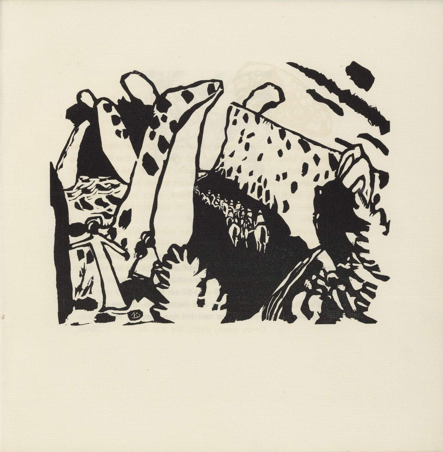 Vasily Kandinsky. Riding Path (Reiterweg) (plate, folio 24) from Klänge (Sounds). (1913)