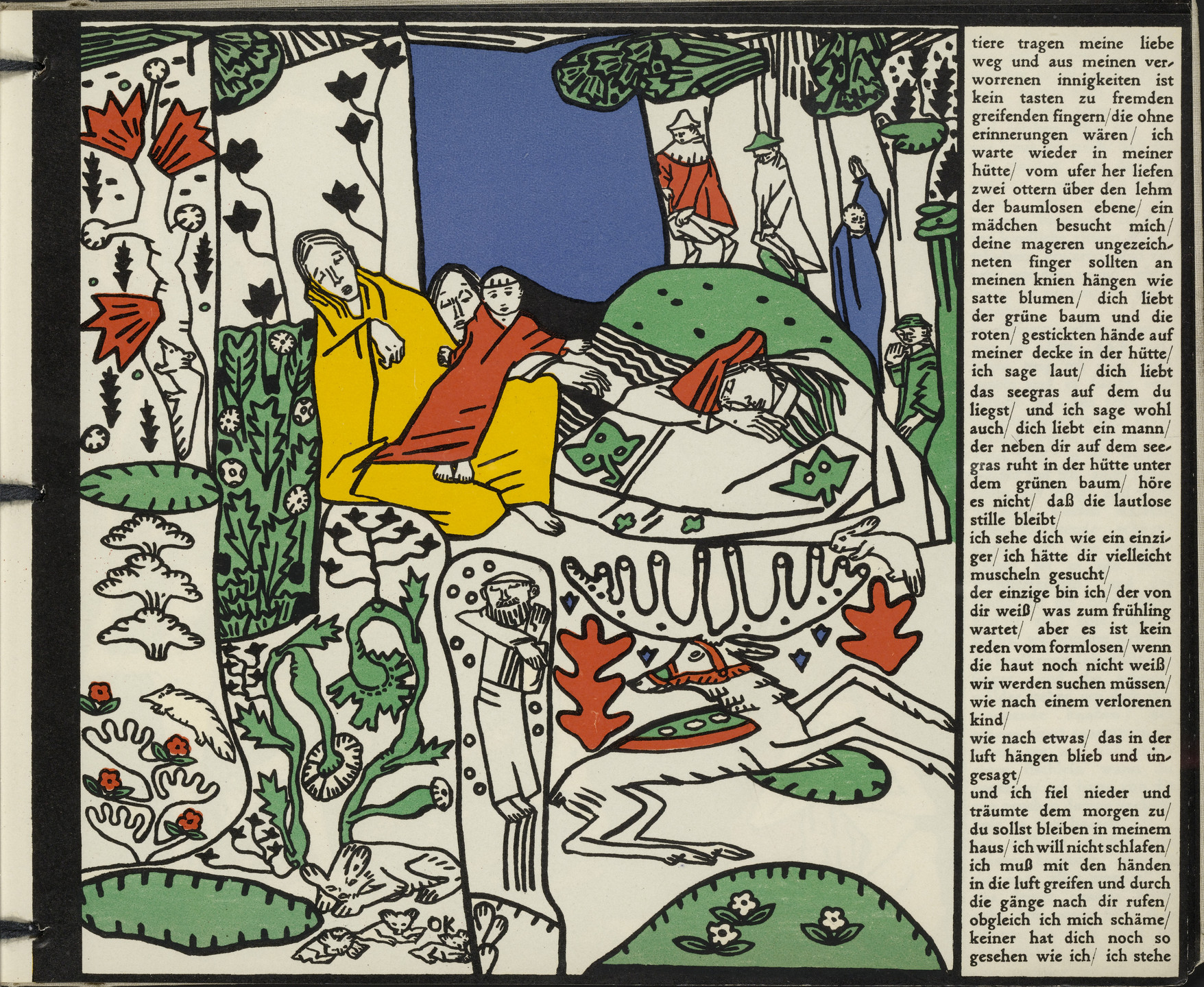 Oskar Kokoschka. The Sleepers (Die Schlafenden) (in-text plate, folio 8) from Die träumenden Knaben (The Dreaming Boys). 1917 (executed 1907-08)