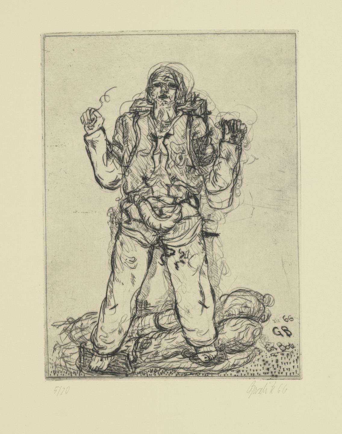 Georg Baselitz. Green-Red One (Grün-Roter). 1966, published 1974