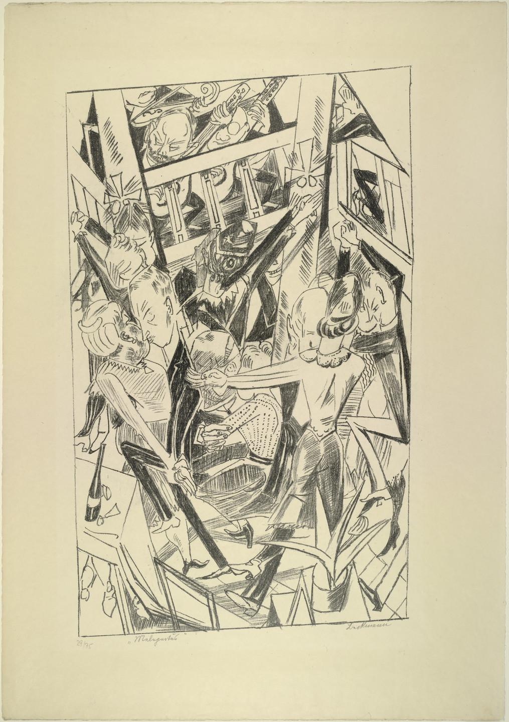 Max Beckmann. Malepartus (plate 8) [Malepartus (Blatt 8)] from Hell (Die Hölle). 1919