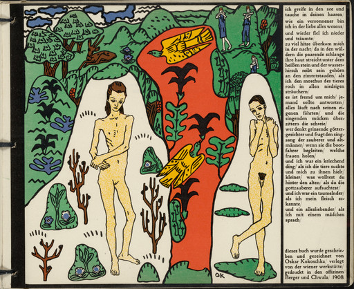 Oskar Kokoschka. The Girl Li and I (Das Mädchen Li und ich) (in-text plate, folio 10) from Die träumenden Knaben (The Dreaming Boys). 1917 (executed 1907-08)