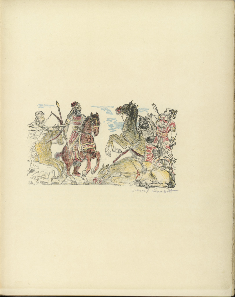 Warrior Scene (Kriegerszene) (plate, folio 4) from Das Buch Judith (The Book of Judith)