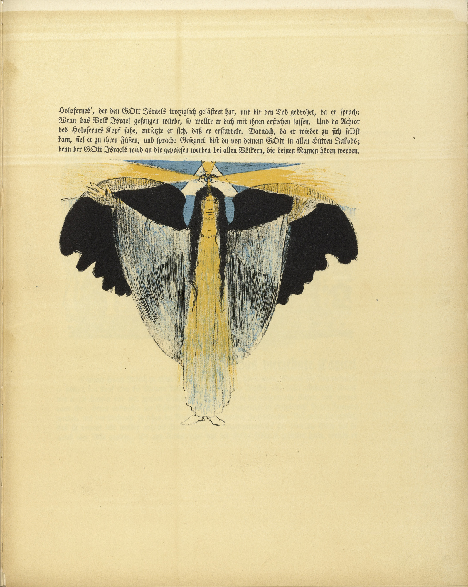 Lovis Corinth. An Angel (plate, folio 28) from Das Buch Judith (The Book of Judith)