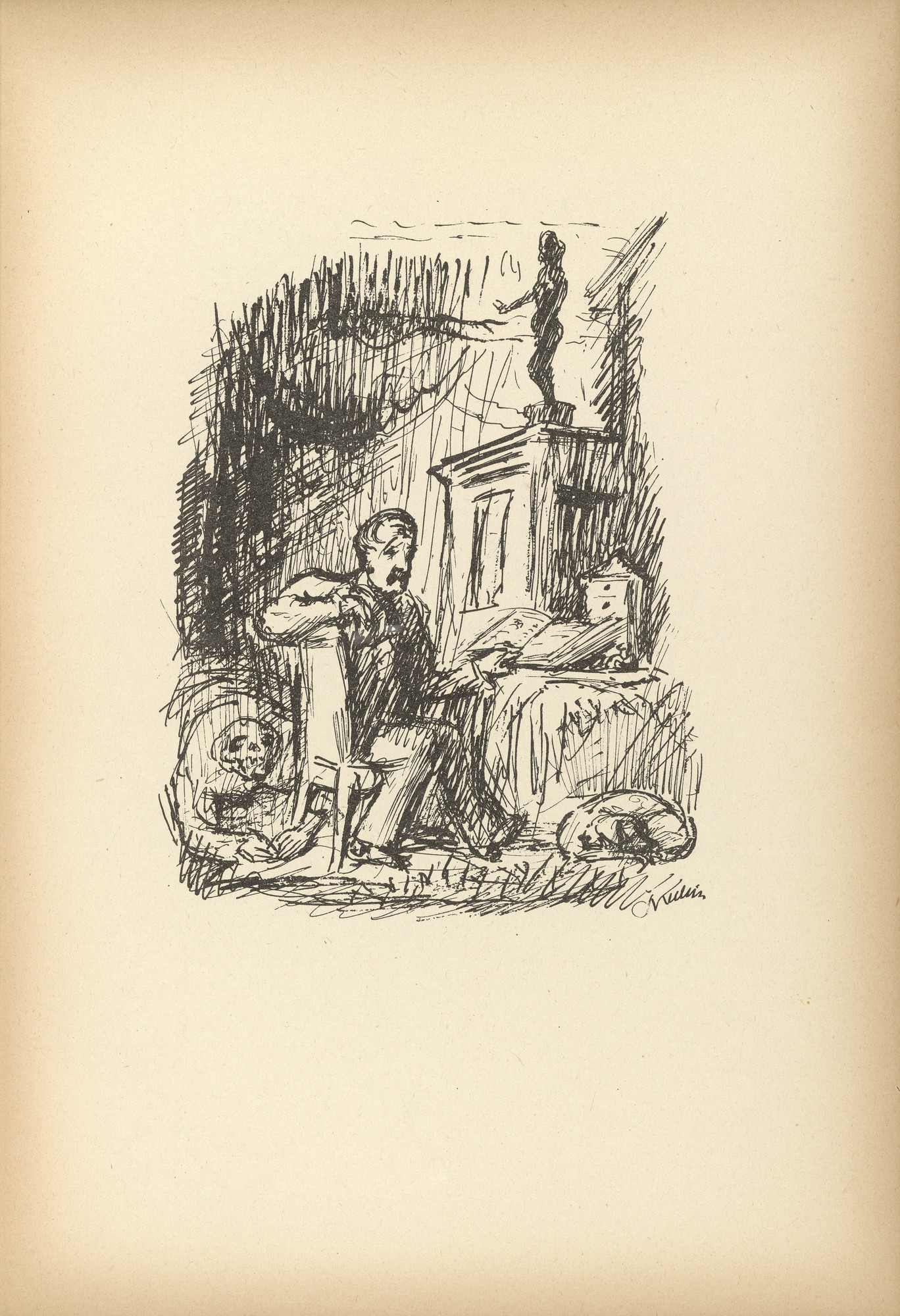 Alfred Kubin. Bankrupt (Bankrott) from Ein neuer Totentanz (A New Dance of Death)