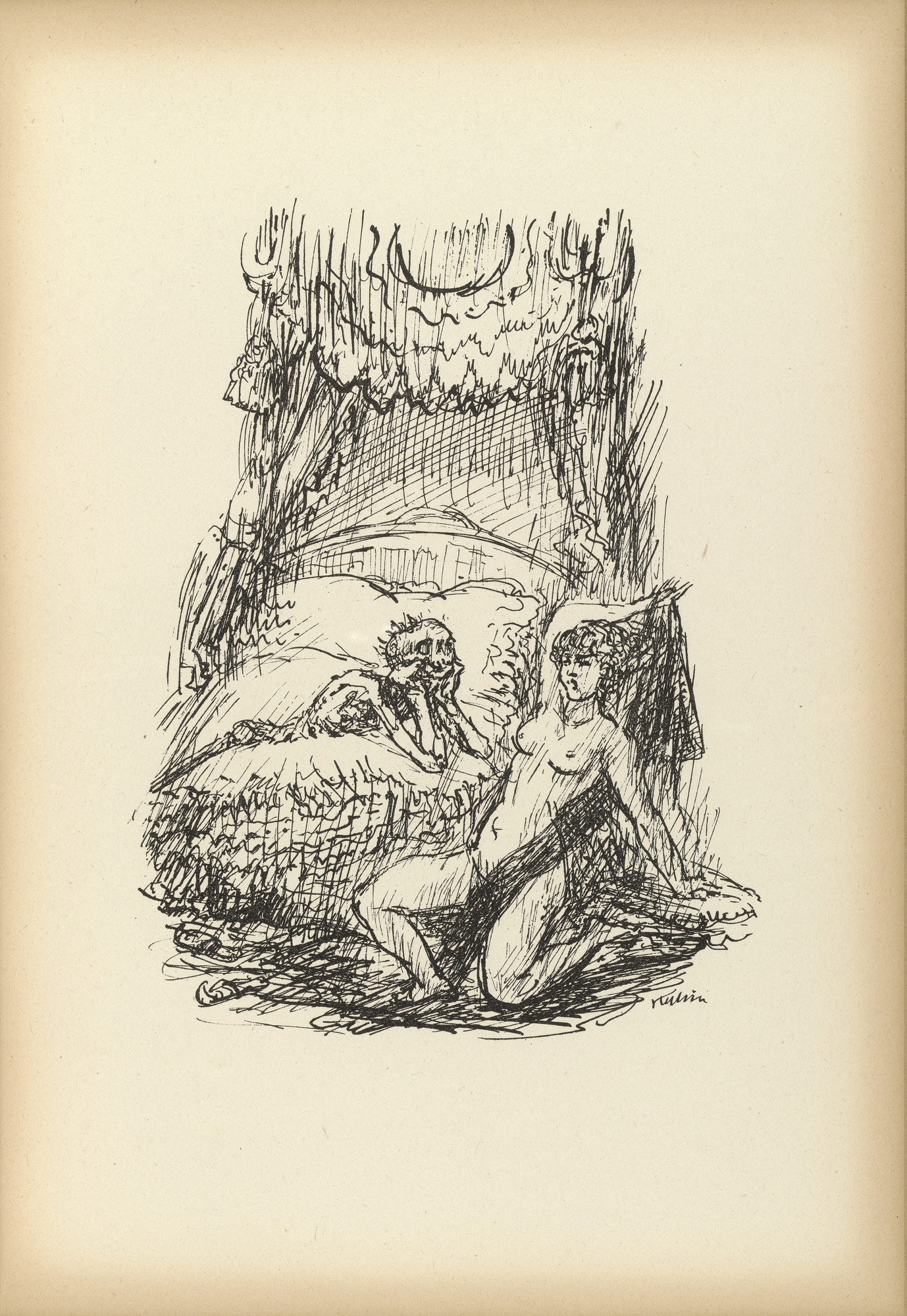 Alfred Kubin. Dirne ( Prostitute ) from Ein neuer Totentanz ( A New Dance of Death )