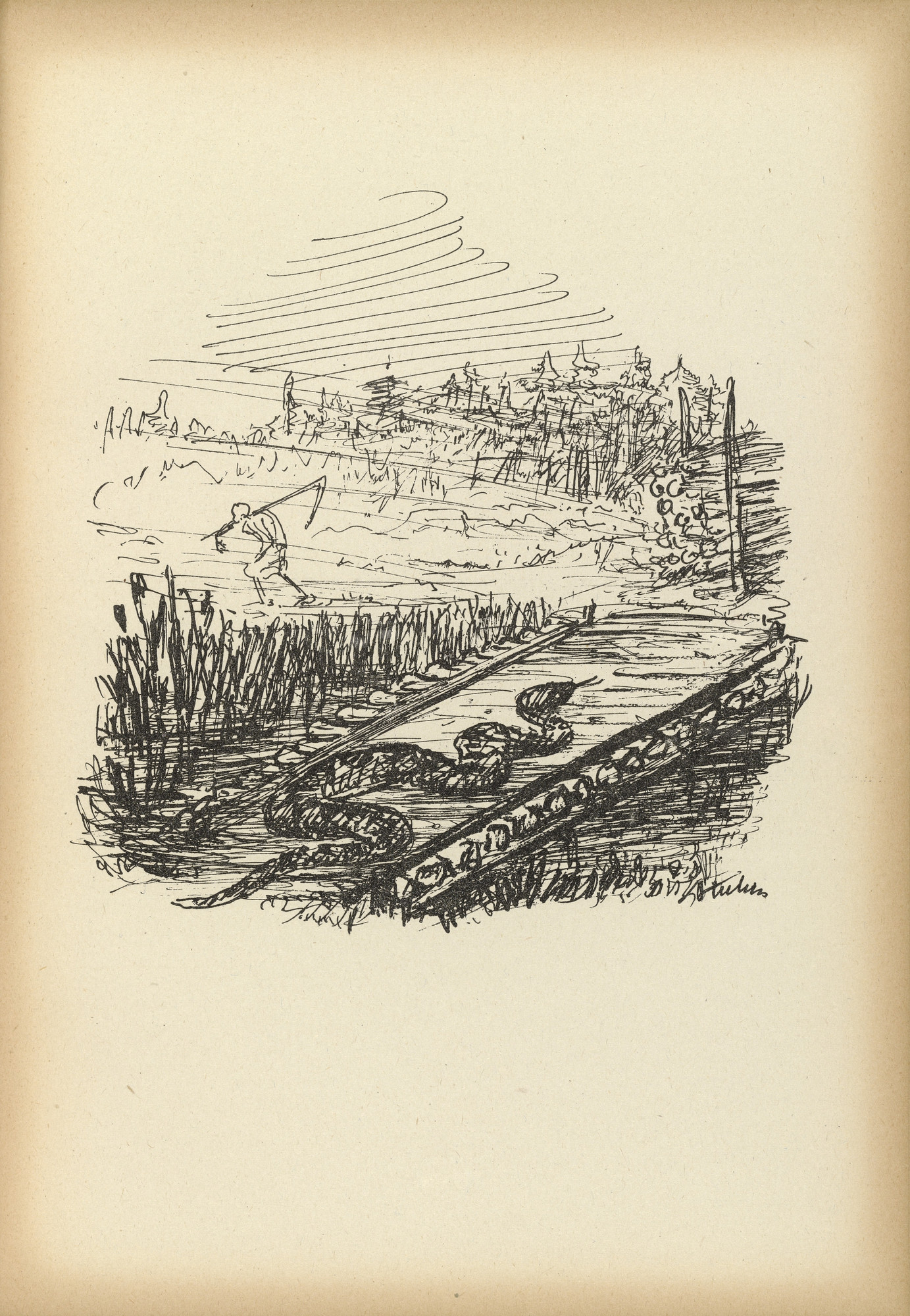 Alfred Kubin. In the Bohemian Forest (Im Böhmerwald) from Ein neuer Totentanz (A New Dance of Death)