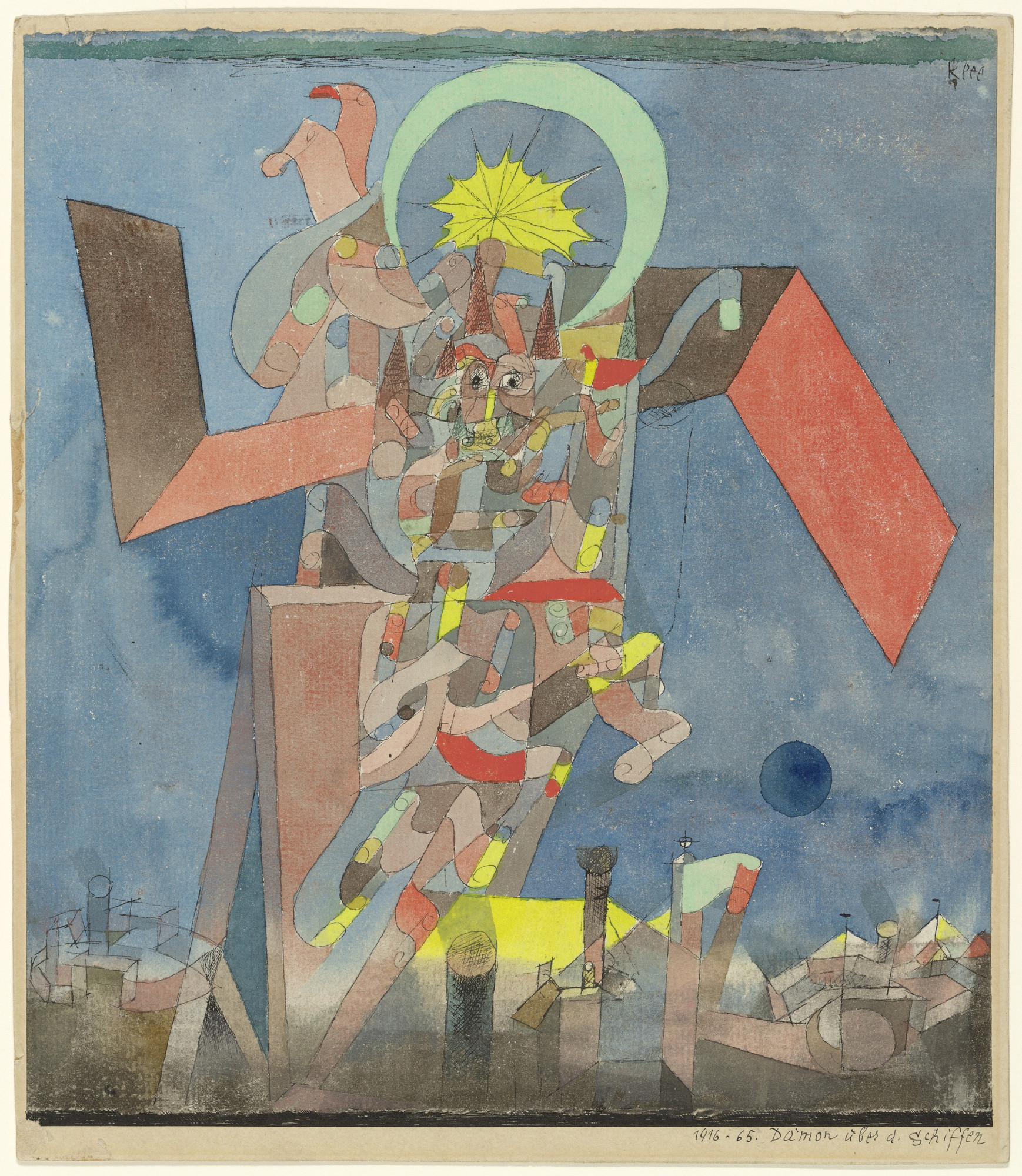 Paul Klee. Demon above the Ships ( Dämon über den Schiffen )