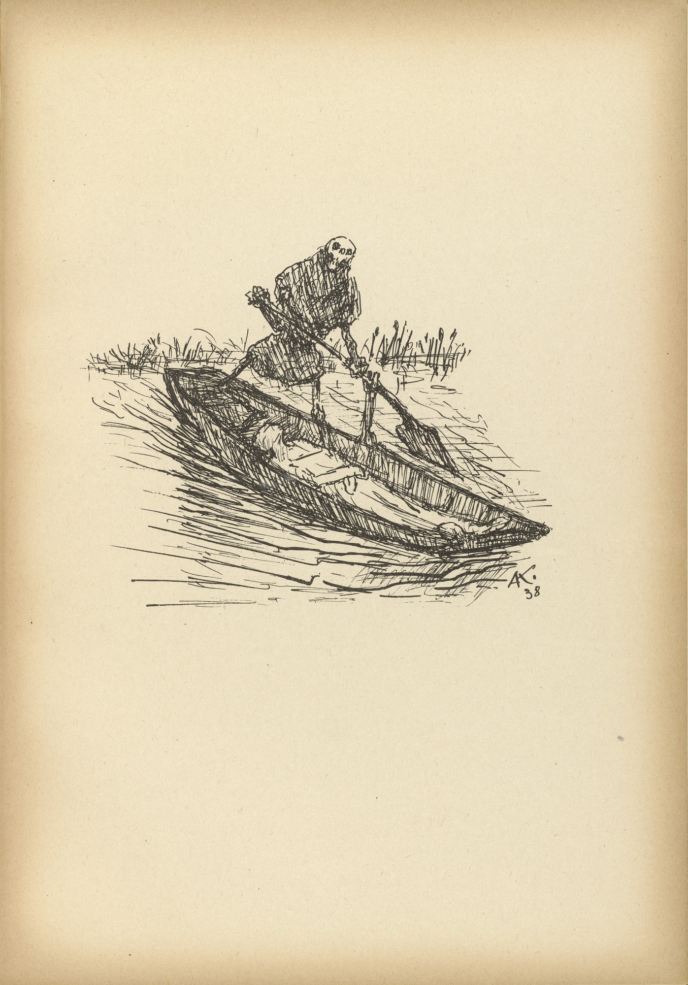 Alfred Kubin. Charon (Charon) from Ein neuer Totentanz (A New Dance of Death)