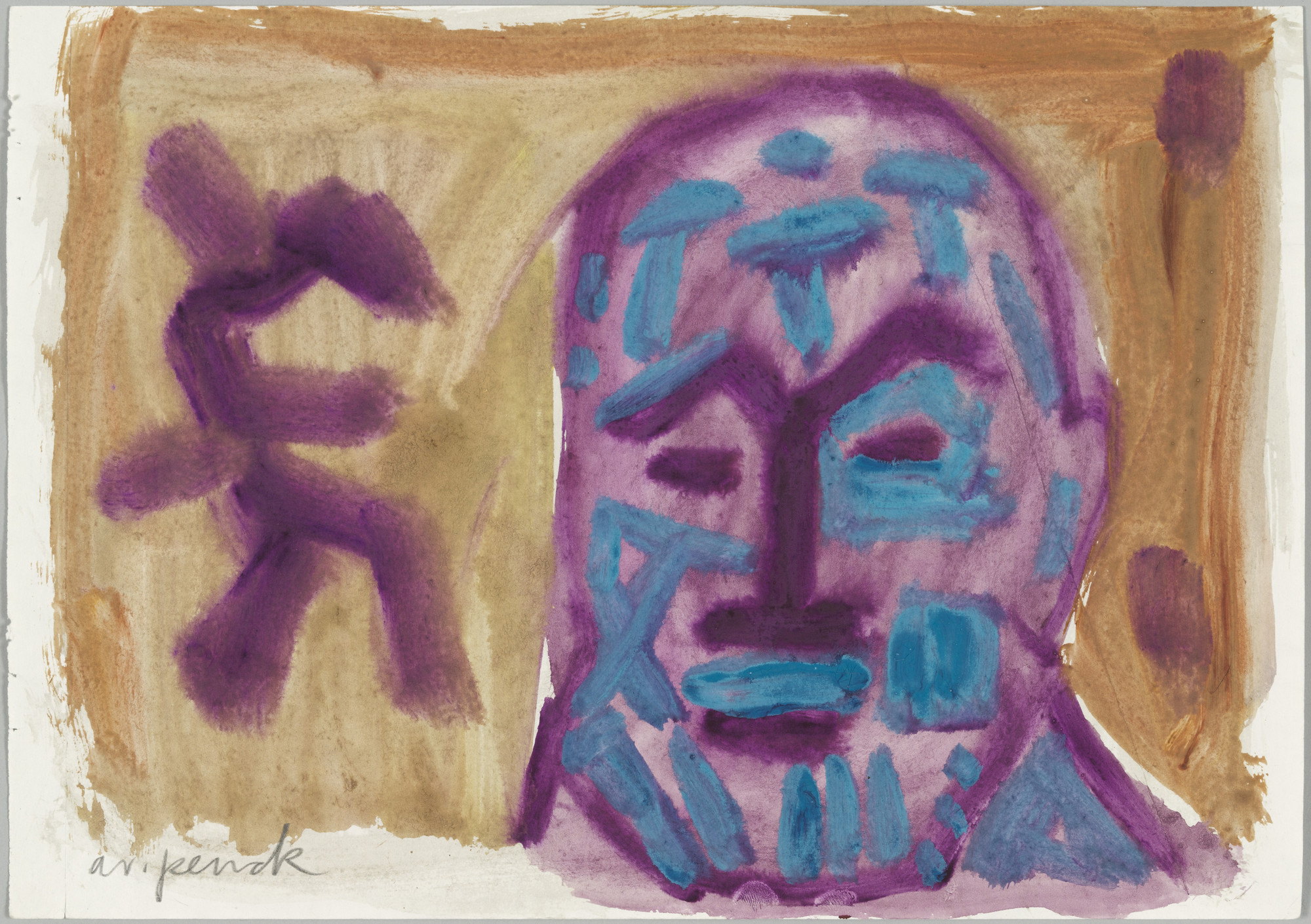 A.R. Penck (Ralf Winkler). Untitled (Selbstportrait)