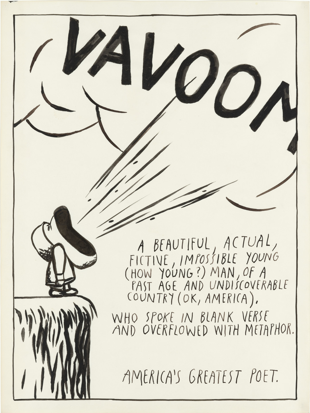 Raymond Pettibon. No Title (Vavoom a beautiful...). 1987