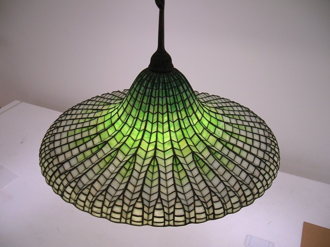 Louis Comfort Tiffany. Hanging Lotus Lamp. c. 1905