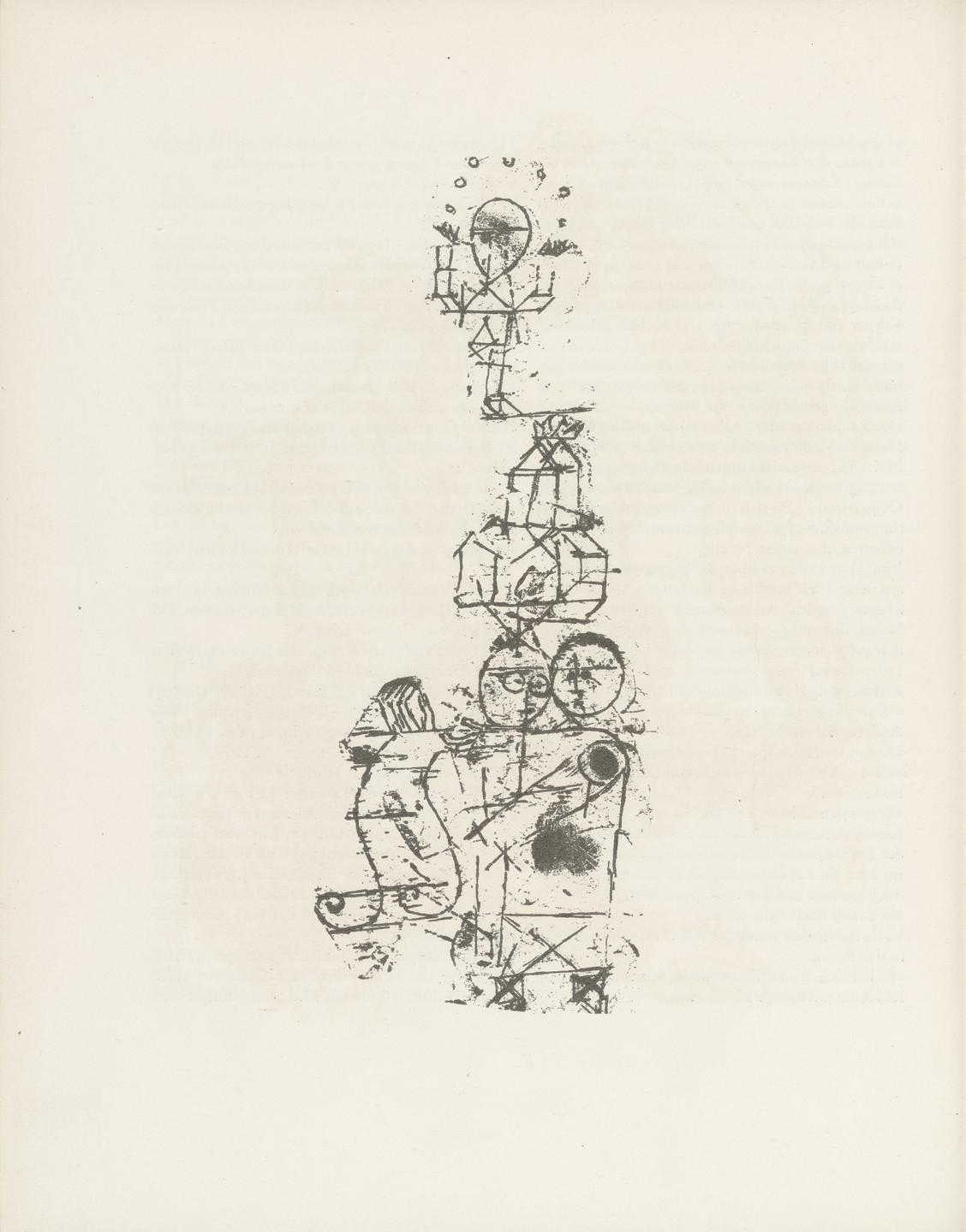 Paul Klee. Acrobats (Akrobaten) (plate, page 10) from the periodical Münchner Blätter für Dichtung und Graphik, vol. 1, no. 1 (January 1919). 1919