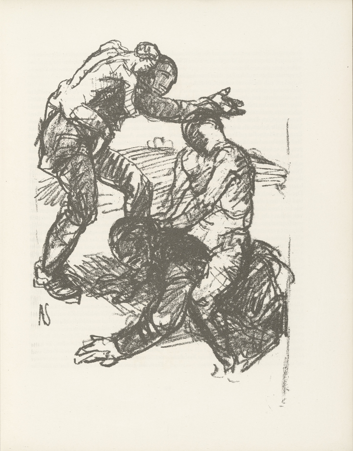 Adolf Ferdinand Schinnerer. Untitled (plate, page 11) from the periodical Münchner Blätter für Dichtung und Graphik, vol. 1, no. 1 (January 1919). 1919