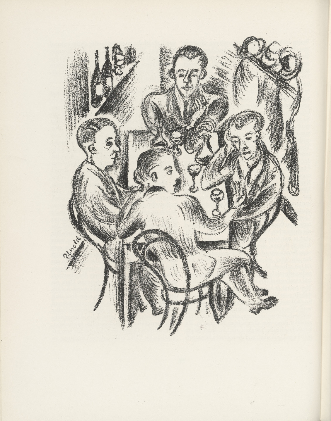 Max Unold. Untitled (plate, page 30) from the periodical Münchner Blätter für Dichtung und Graphik, vol. 1, no. 2 (February 1919). 1919