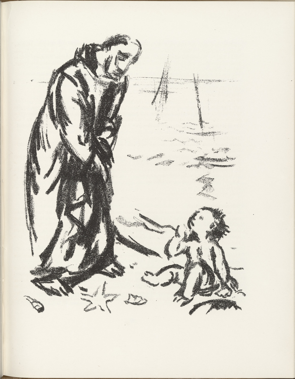 Karl Caspar, Renatus Kuno. Untitled (plate, page 87) from the periodical Münchner Blätter für Dichtung und Graphik, vol. 1, no. 6 (June 1919). 1919