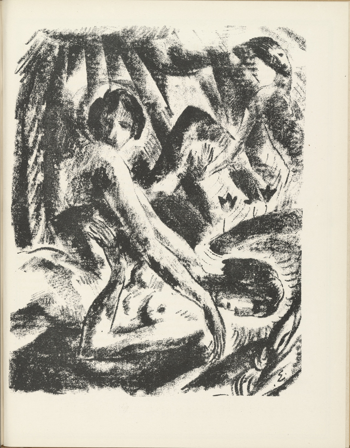 Josef Eberz. Salvation (Erlösung) (plate, page 111) from the periodical Münchner Blätter für Dichtung und Graphik, vol. 1, no. 7 (July 1919). 1919