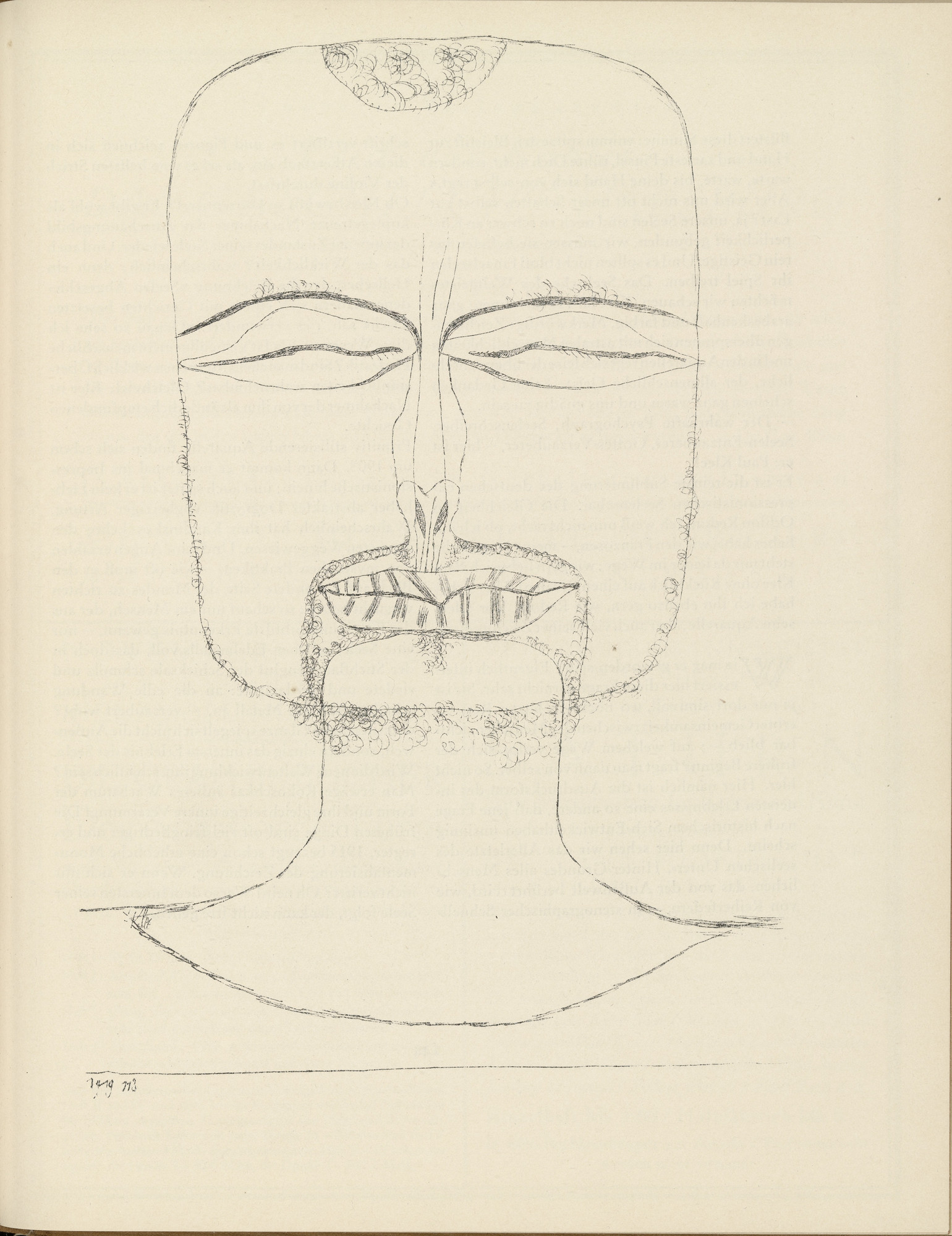 Paul Klee. Portrait (plate, page 143) from the periodical Münchner Blätter für Dichtung und Graphik, vol. 1, no. 9 (September 1919)