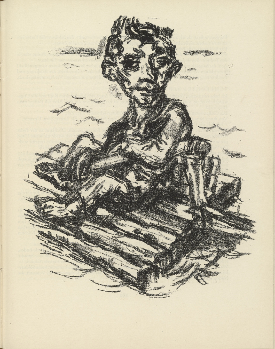 René Beeh. The Contented One (Der Zufriedene) (plate, page 181) from the periodical Münchner Blätter für Dichtung und Graphik, vol. 1, no. 11/12 (December 1919). 1919